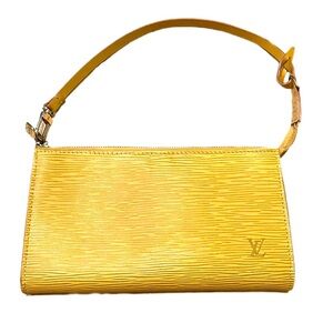 Louis Vuitton Epi Leather Pochette Accessoires in Citrine Yellow